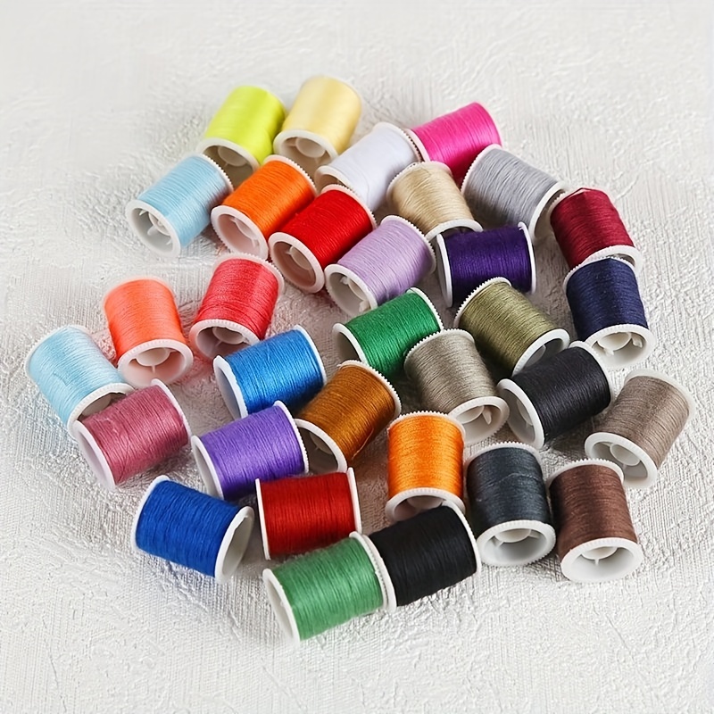

1 Set Of 15 Colors Sewing Thread, Polyester Vibrant Colors Thread, Sewing Accessories Thread For Hand Sewing Stitching