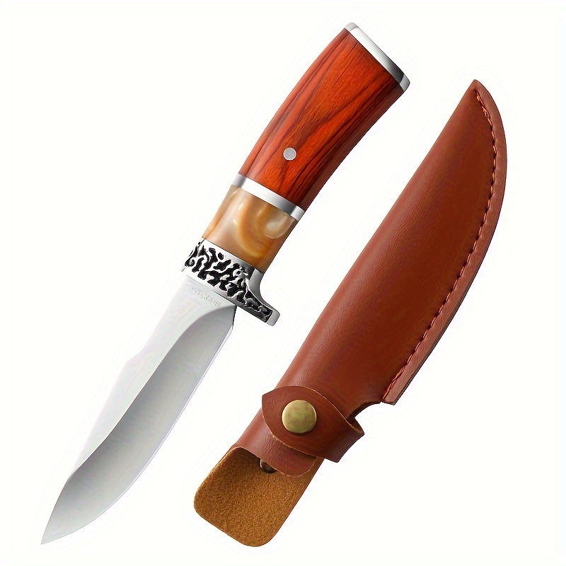 Premium Hunting Knife With Sheath 4 72 D2 Steel Blade Non Slip G10