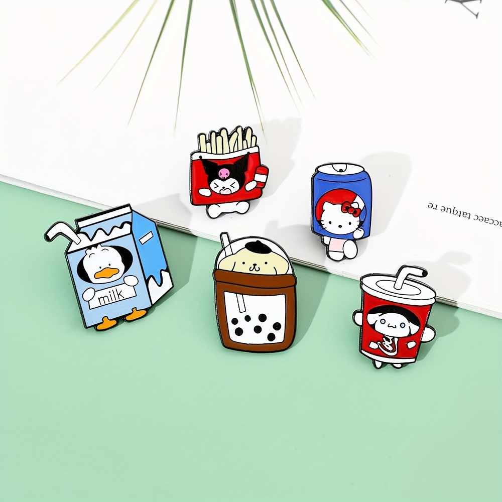 Series Brooches Cute Hello Kitty Enamel Pins Backpack - Temu