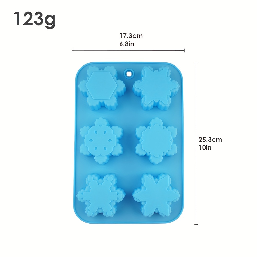 1pc, Snowflake Cake Mold, 3D Silicone Mold, Pudding Mold, Chocolate Mold,  For DIY Cake Decorating Tool, Baking Tools, Kitchen Accessories, Christmas D