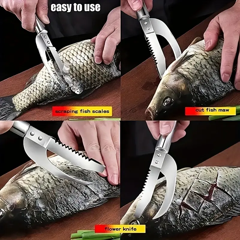 Stainless Steel Fish Scale Tool Cutting Scraping Digging Saw - Temu Canada