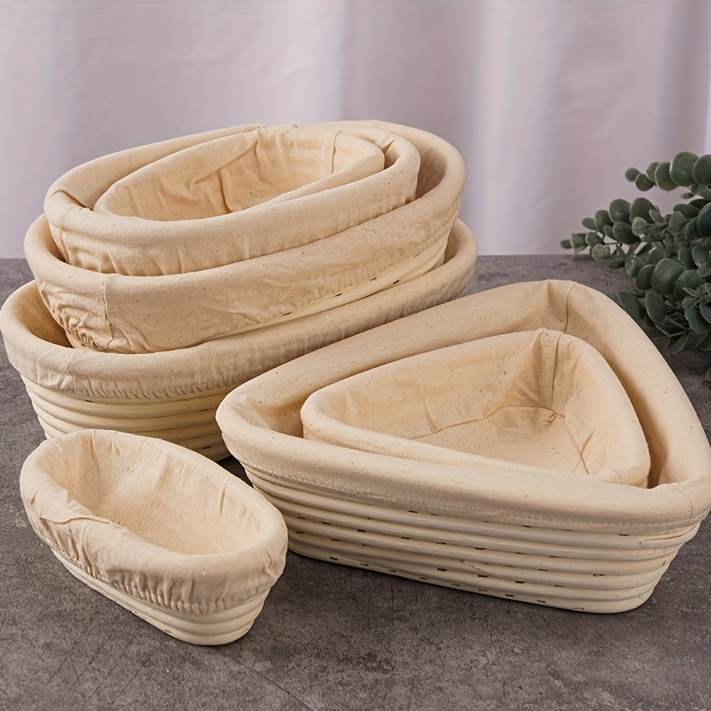 Bread Proofing Basket Set Round Oval Cane Sourdough Baskets - Temu