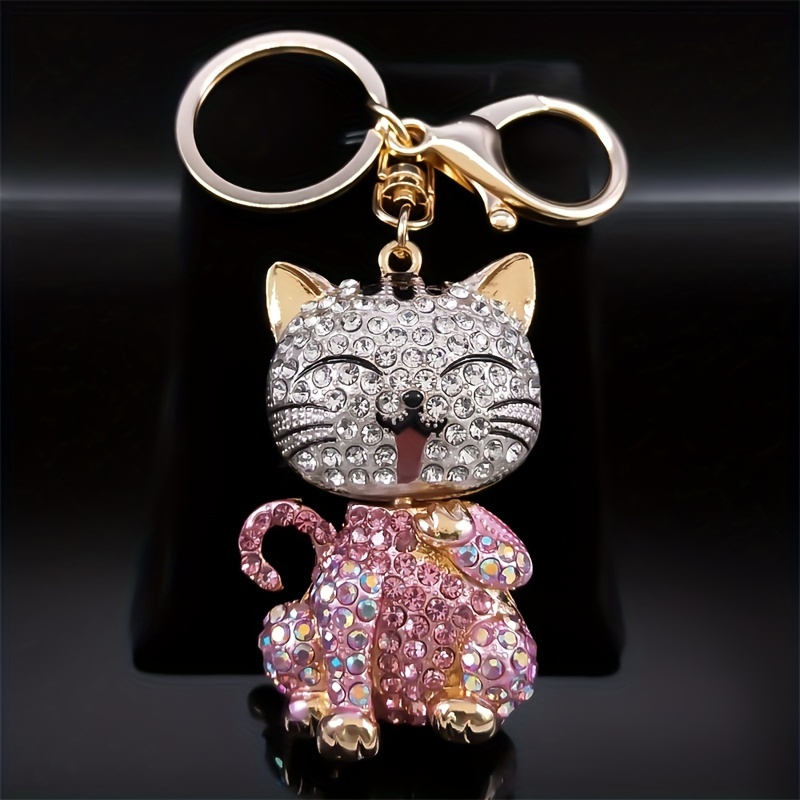 Blush Cat Cat Ball Portachiavi Ragazza Cuore Borsa Bambola - Temu