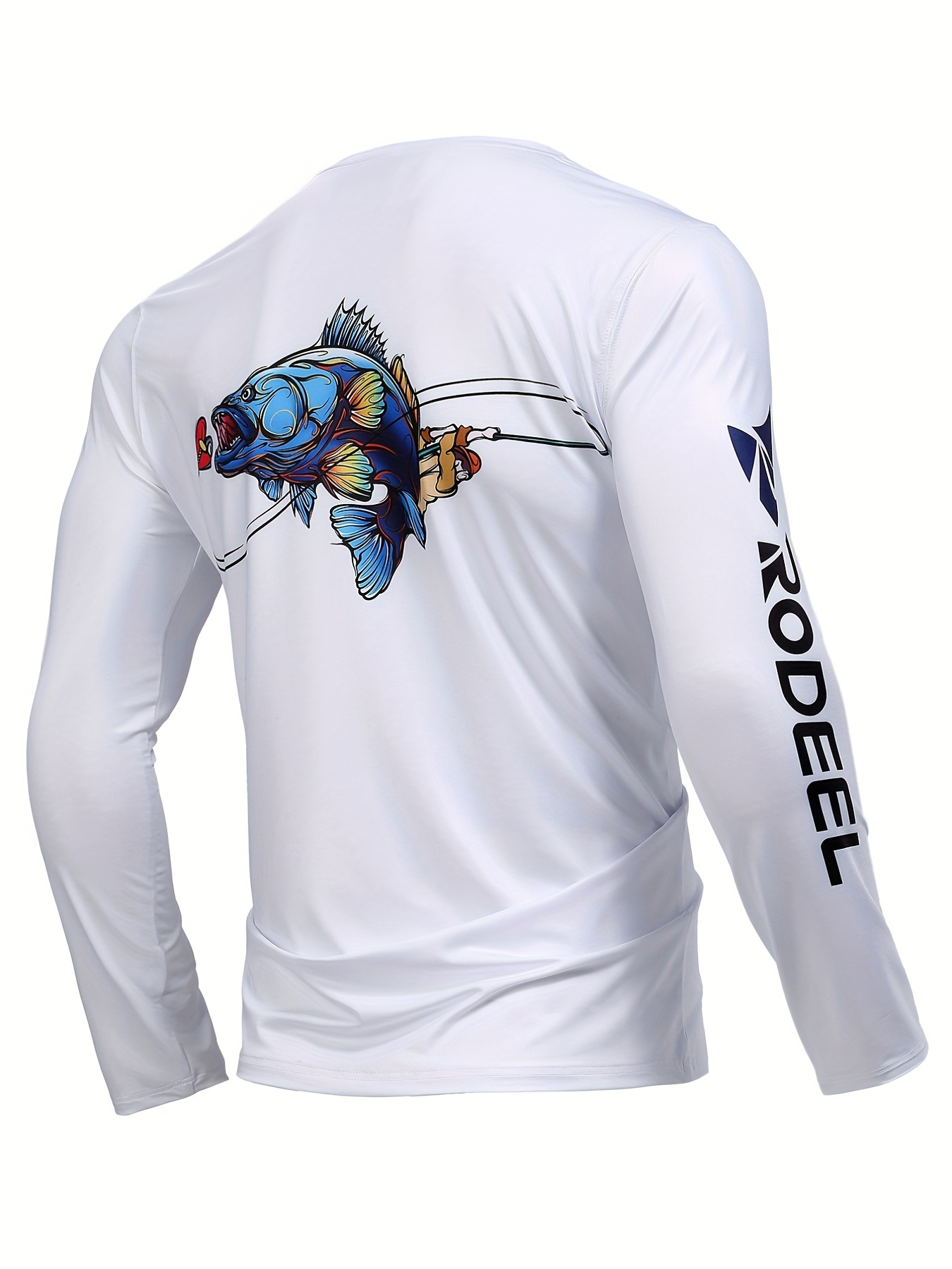 Men's Fishing Shirt With +50 UPF Sun Protection, Breathable Stretchable Long Sleeve Shirt For Men's Fishing Activities