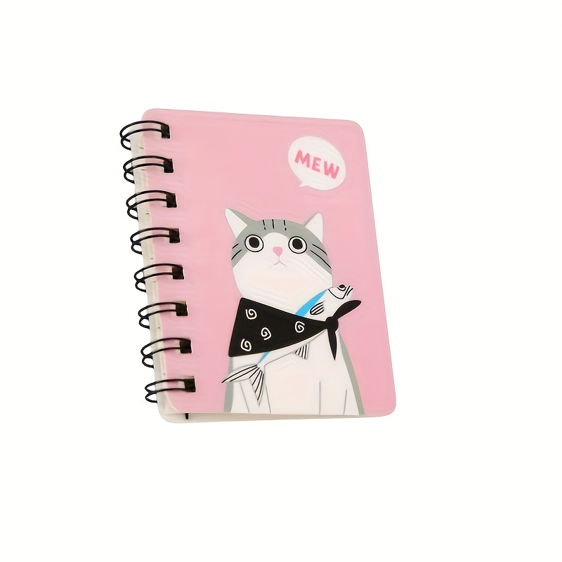 Cute cat mini notebook Stitching Binding note book Portable