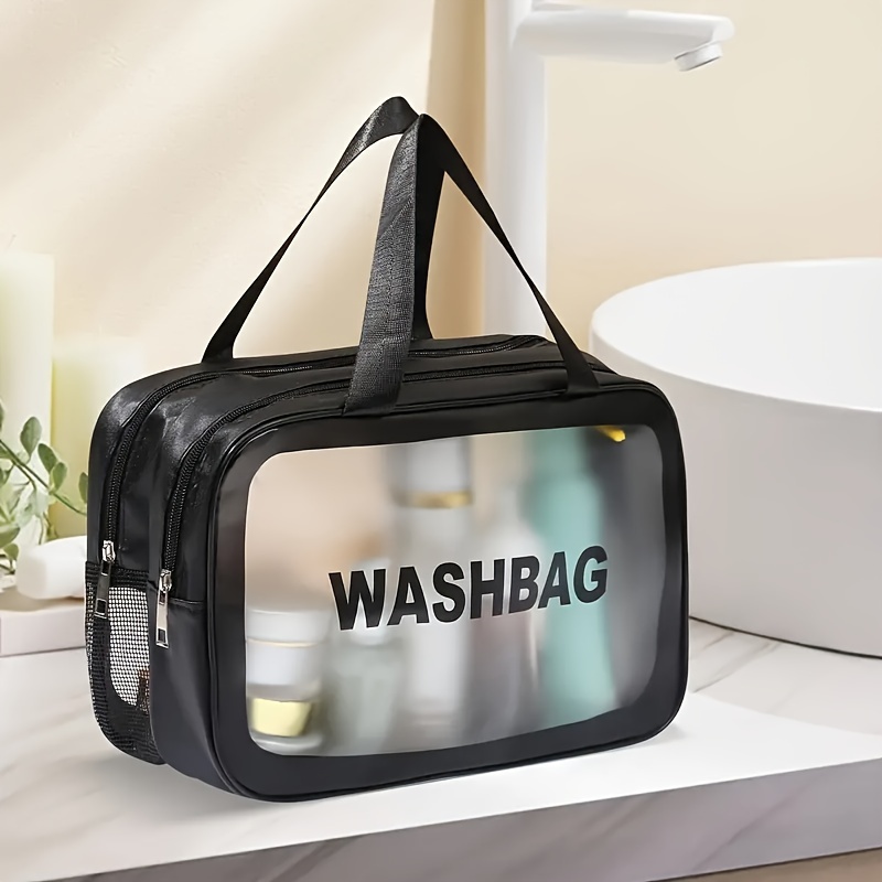 Simple Waterproof Toiletry Bag Female Travel Bath Shower Bag - Temu ...