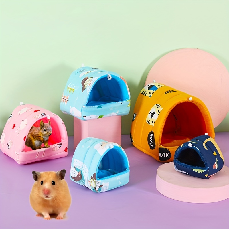

Guinea Pig Bed Cave Cozy Hamster Hideout House For Small Animals Dwarf Rabbits Hedgehog Bearded Dragon Winter Nest Squirrel Hamster Cage Accessories