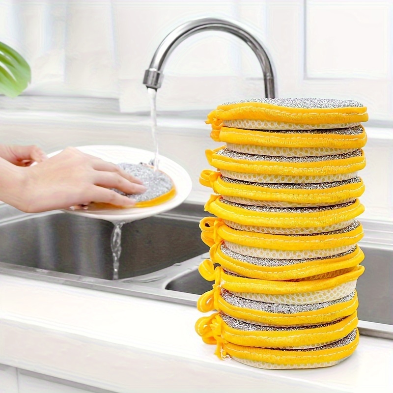 Kitchen Dishwashing Sponge Does Not Hurt Pot Brush Pot - Temu