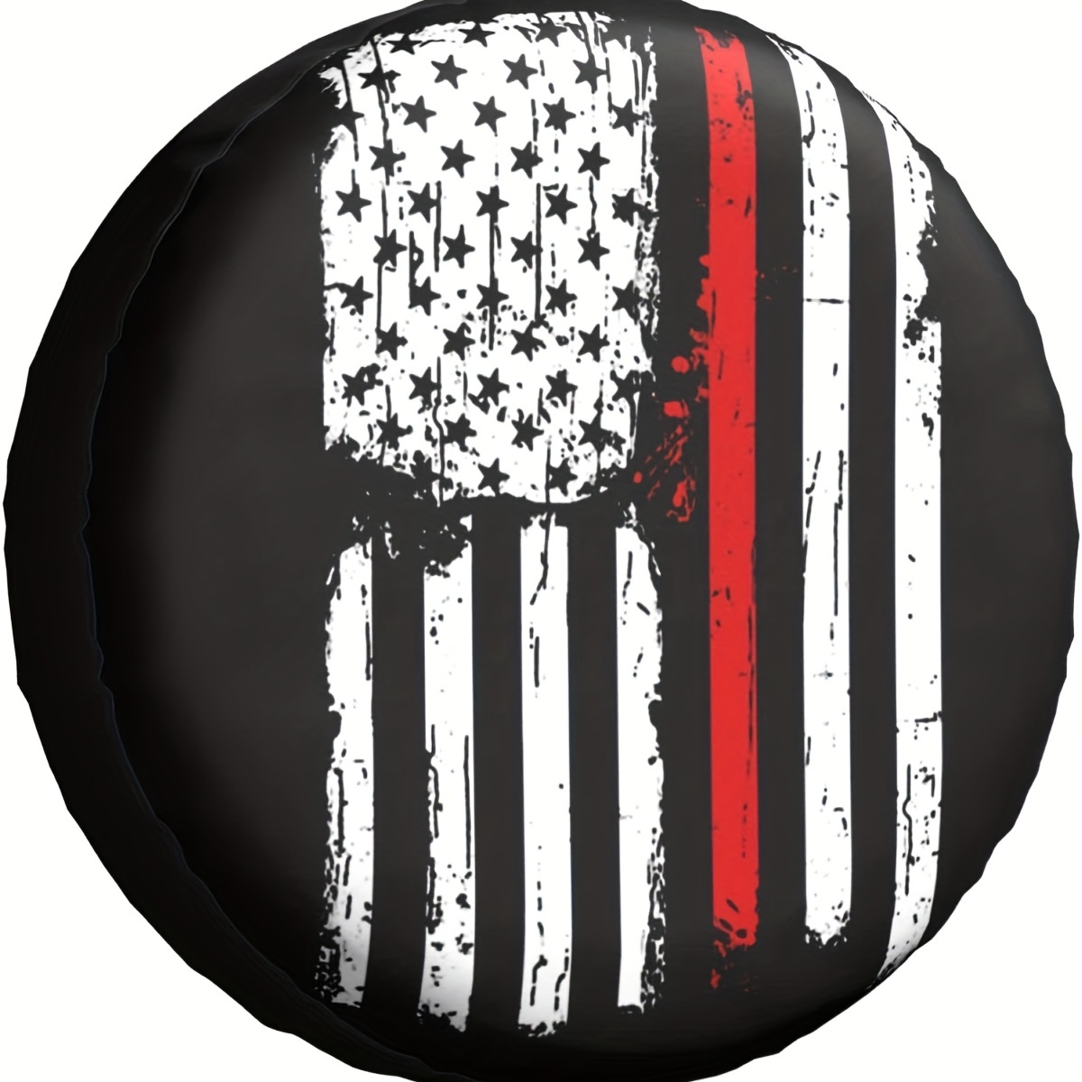 Red Line Firefighters American Flag Graphic Spare Tire Cover Waterproof  Dust-proof Universal Wheel Tire Covers Fit For Trailer Rv Suv Truck Camper  Temu