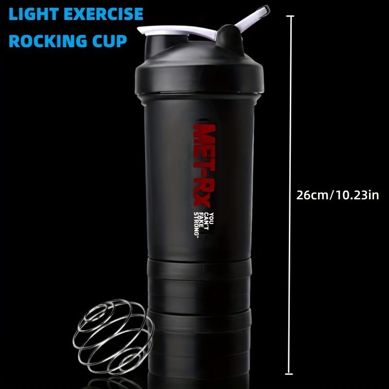 Protein Powder Shaker Bottle 500ml 3 Layer Sports Water Cup