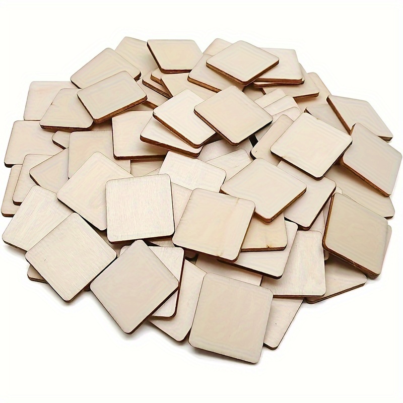 50PCS Wood Craft Shapes House Shaped Wood Embellishment Cutout Veneers for  DIY Craft Project Home Ornaments