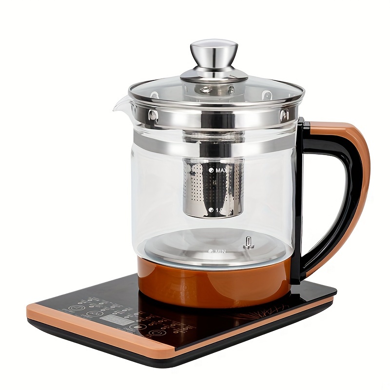 Hot Tea Maker Electric Glass Kettle with tea infuser and