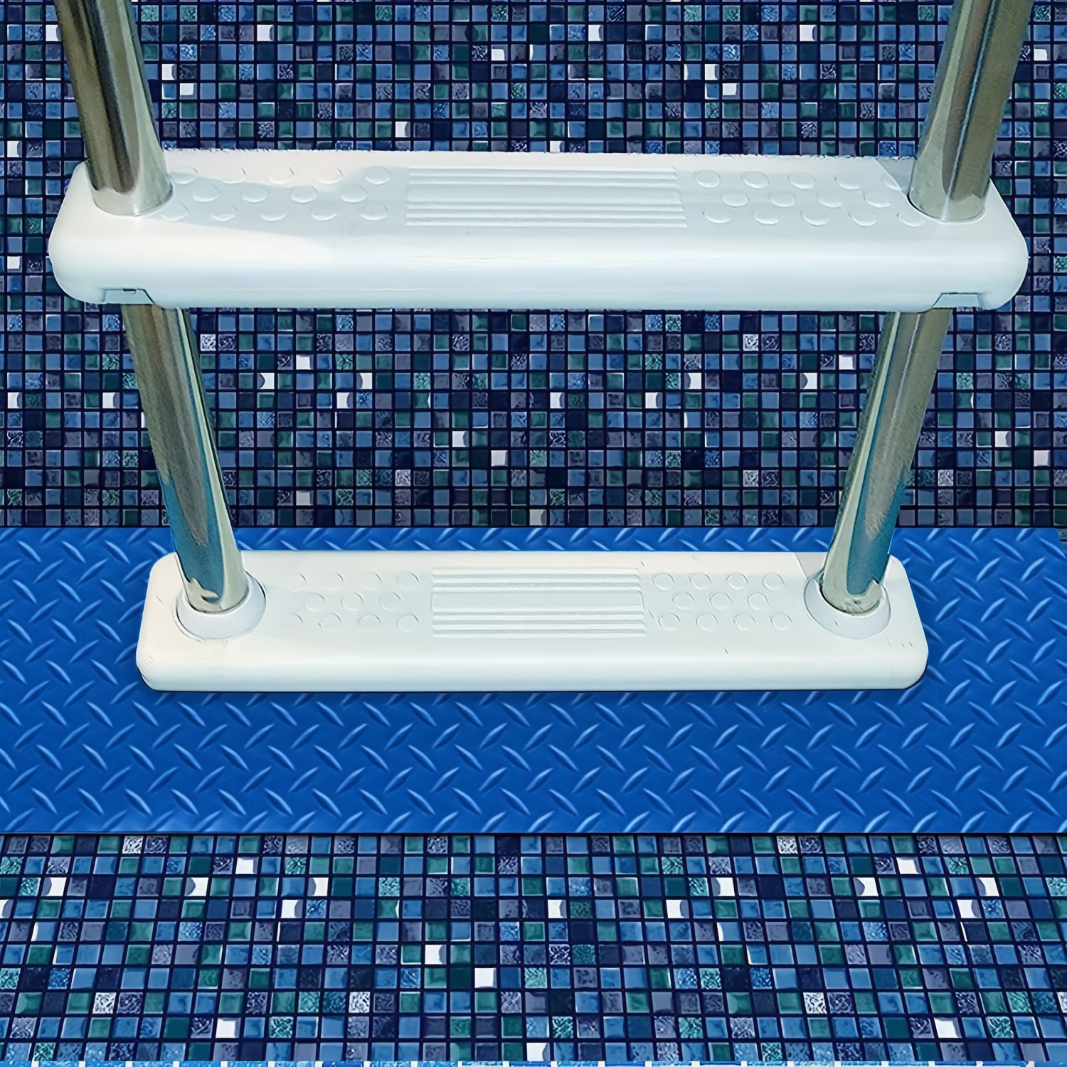 9x36 Pool Ladder Mat-Large Swimming Pool Step Mat with Non-Slip  Texture-Protective Ladder Pad for Above Ground Pools Liner and Stairs 