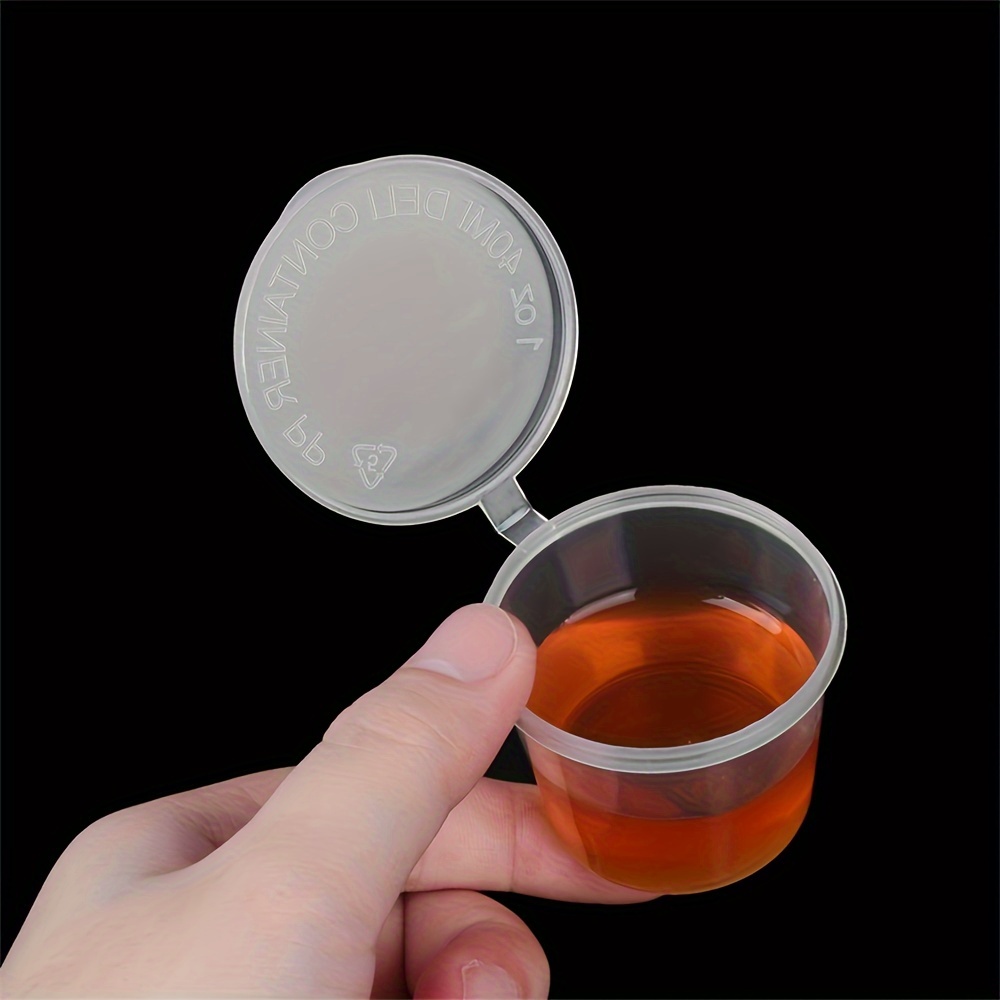 Small Plastic Round Cups Takeaway Sauce Cup Food Storage - Temu