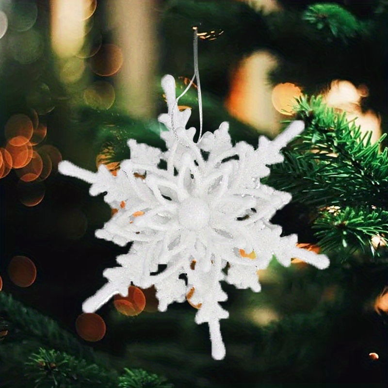 Christmas Decoration Snowflakes Wrapped Wire Plastic - Temu