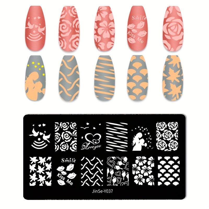 Nail Stamp Template for Salon and Home Manicure