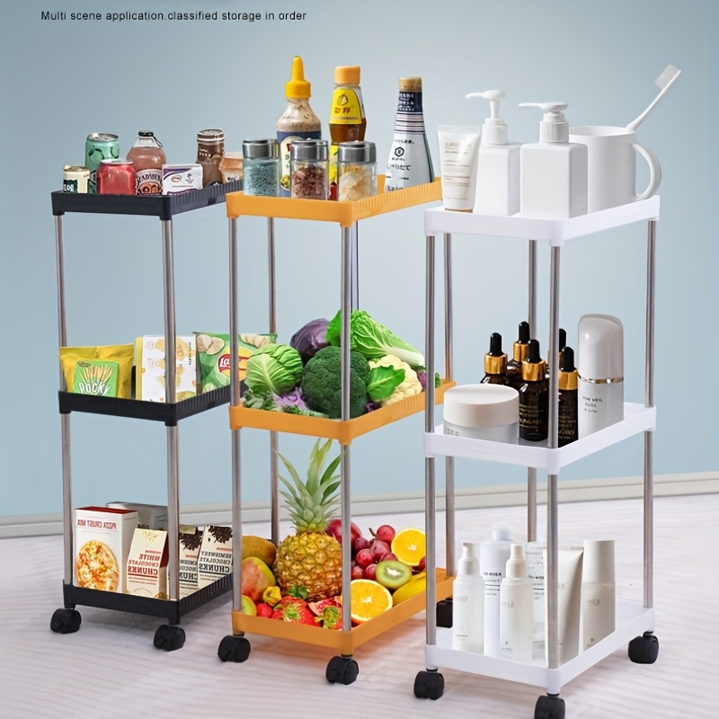 1pc Household Floor Standing Storage Rack Living Room Bedroom Storage