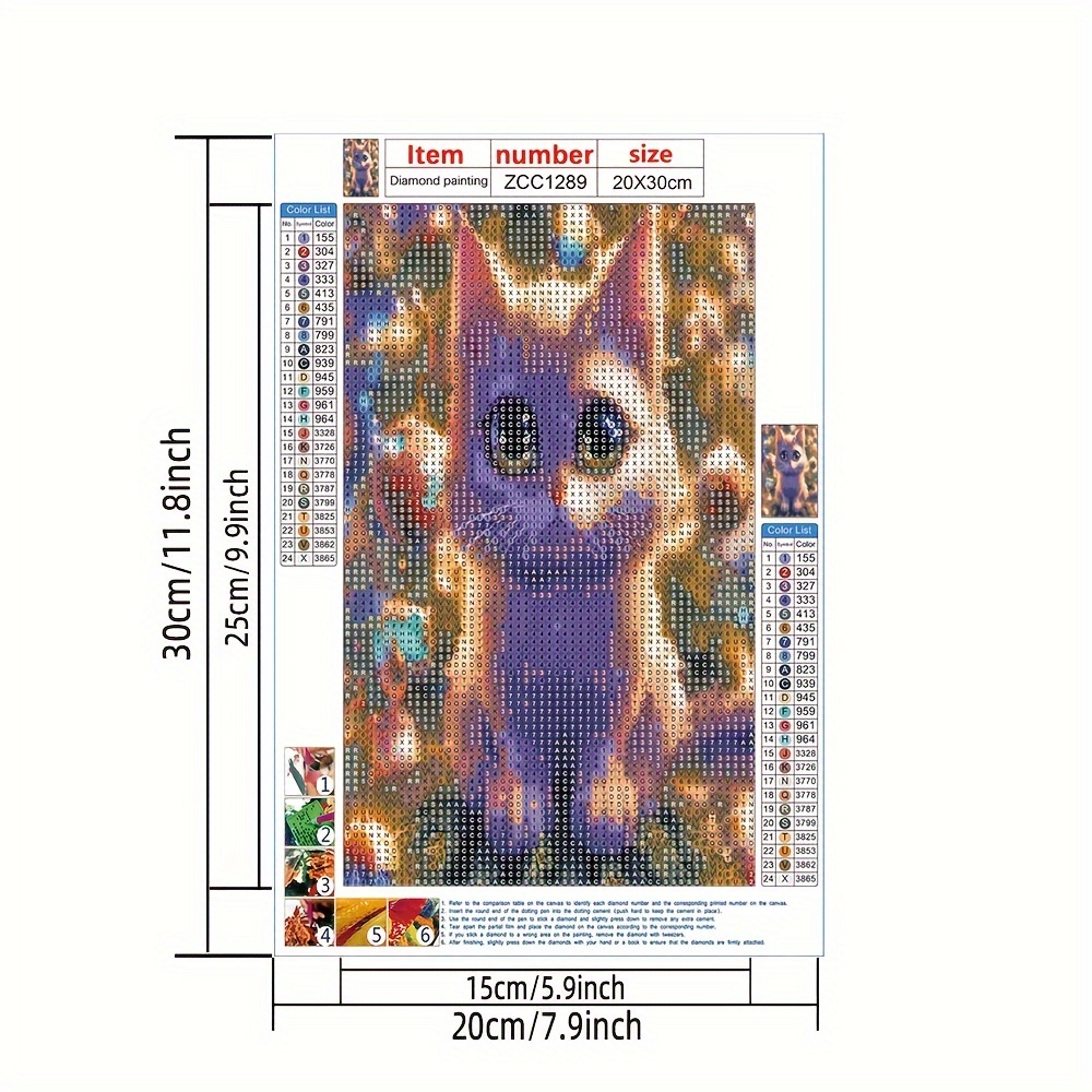 Work Little Cat Cute Winter Animal Diamond Painting - Temu