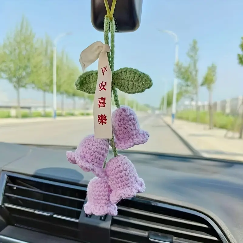 Gewebte gehäkelte Blumen hängende Anhänger für Auto - Temu Germany