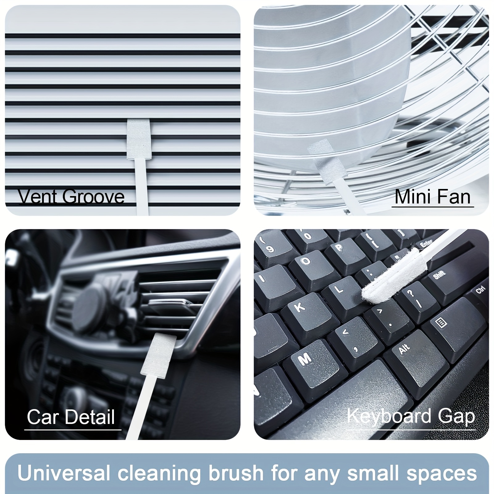 50 PCS Small Disposable Crevice Cleaning Brushes for Toilet Corner Skinny  Window Groove Door Track Keyboard,Gap Cleaner Scrub Detail Cleansing Brushes  for Kitchen Stove,Blind,Fan 