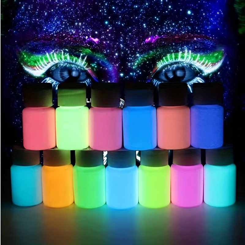 Artme Glow in The Dark Paint, Glow Paint Set of Green and Blue Colors  (60ml/2oz, each) Acrylic Glow Paint Perfect for Art Painting, DIY projects