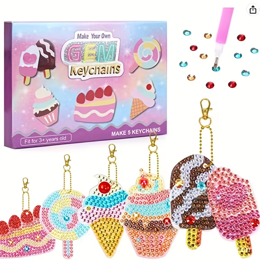 Create Your Own GEM Keychains with Arts and Crafts Kit
