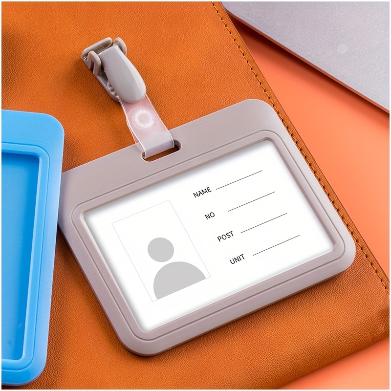 Transparent Window Horizontal Plastic Card Holder Protective Case for Office, School, Schools, Hospitals, Doctors, Nurses, Driver's License, Passes