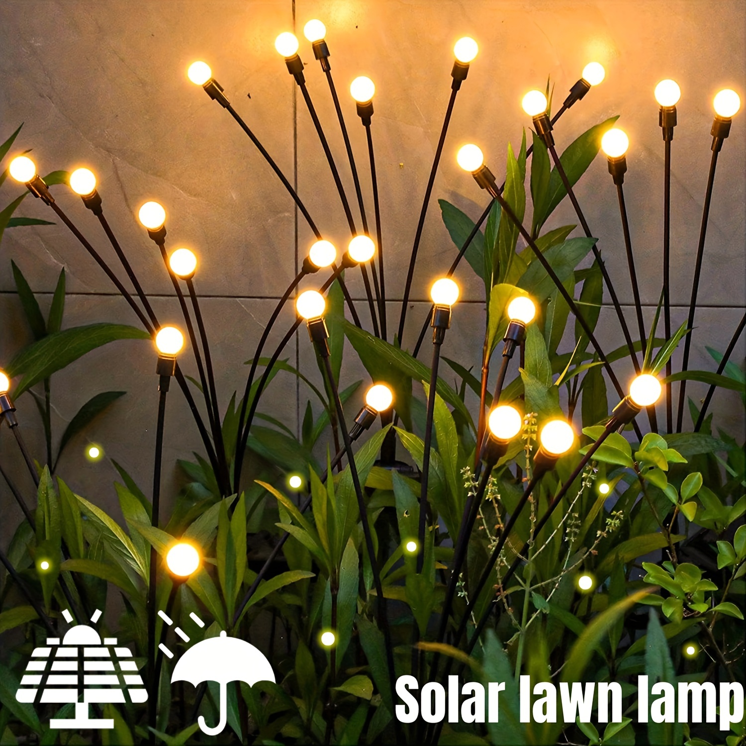 Lampes solaires pour jardin extérieur, lot de 4 lampes solaires décoration  de jardin