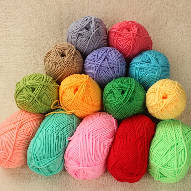 Milk Cotton Yarn,Baby Wool Yarn for Knitting,DIY Crochet Yarn,Colorful Hand  Knitting Yarn,Knitting Material for Hat,Sweaters,Scarf,Blanket,1 Skein