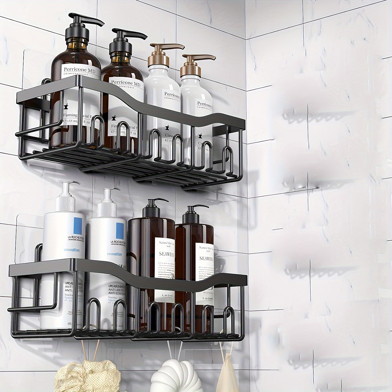 Shower Caddy Shelf Organizer Rack(2Pack), Bathroom Accessories