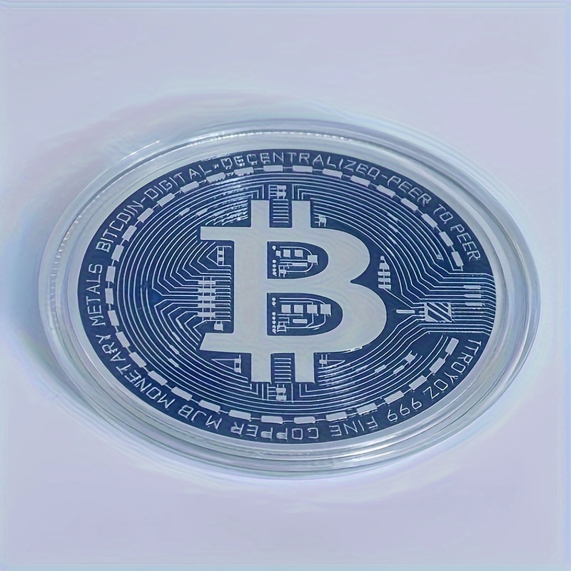 Moneta Bitcoin Placcata In Oro 40 Mm Moneta Criptovaluta - Temu