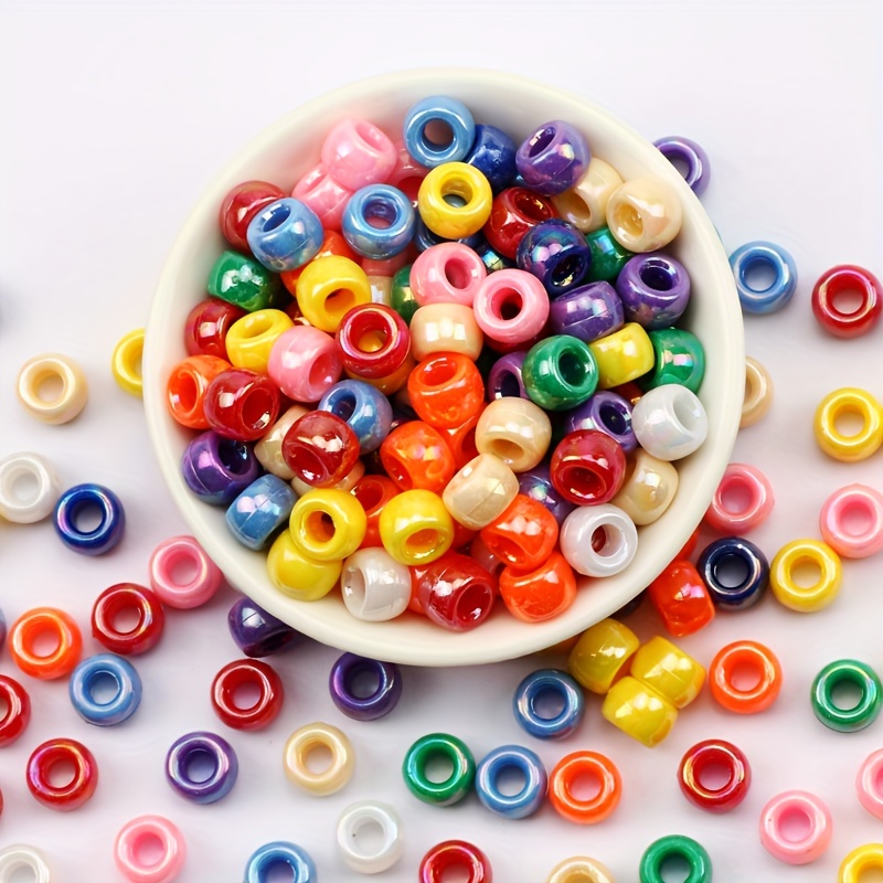 Mixed Colorful Acrylic Rondelle Large Hole Loose Beads - Temu