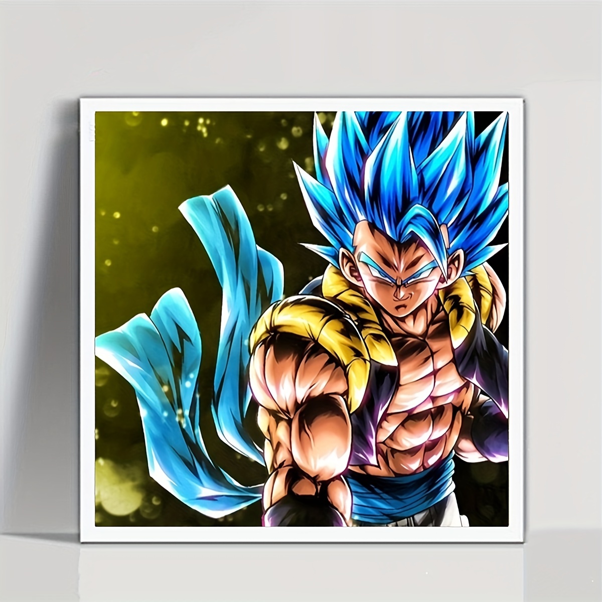 Goku de dragon ball z em um adesivo de estilo artístico desenhado à mão