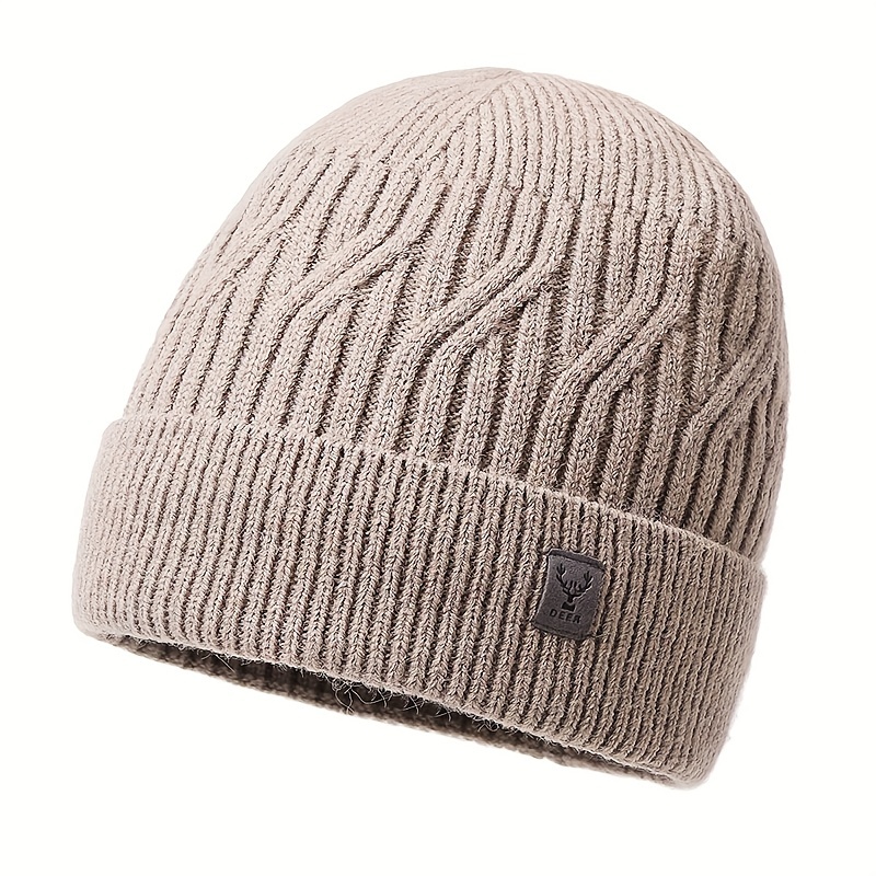 Winter Cycling Cold-proof Core-spun Yarn Knitted Pullover Hat For  Middle-aged And Elderly People - Temu