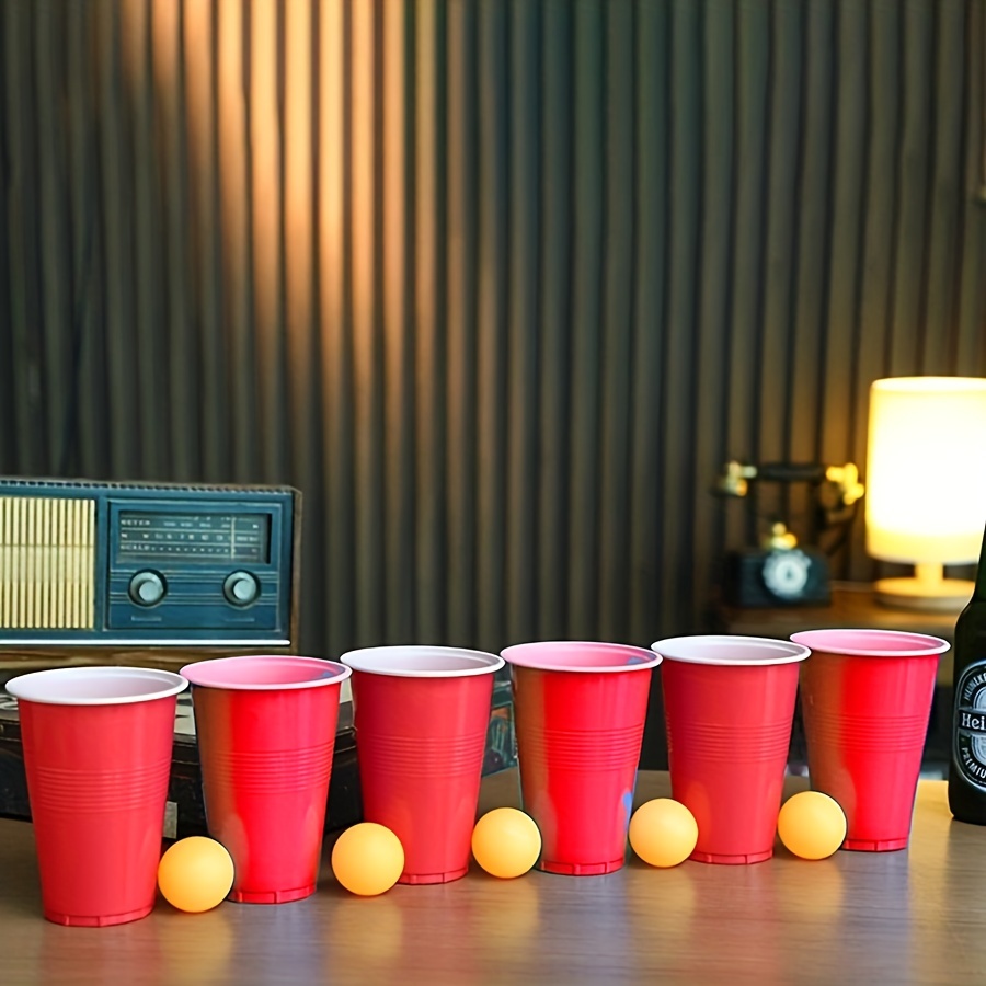 Fairly Odd Novelties Beer Pong Set, Red Cups and Ping Pong Balls