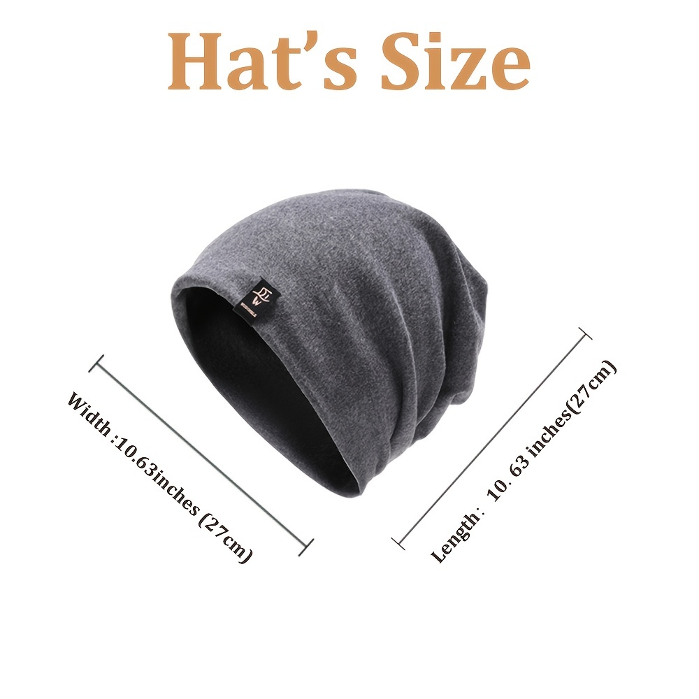 Bonnet / Bonnet en coton noir pour homme - Chapeaux - Bonnets