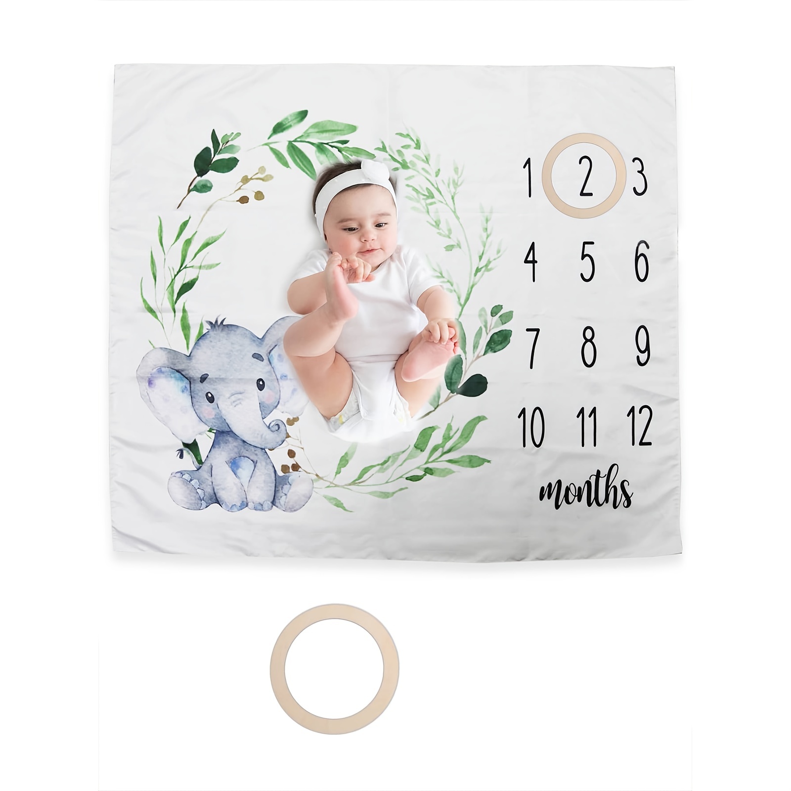 Baby Milestone Blanket: Creative Month Blanket for Newborn Photos