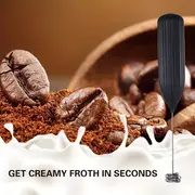 1pc electric milk frother mini milk foamer handheld electric whisk battery operated not included drink mixer hand mixer for coffee electric wireless blender for lattes cappuccino frappe chocolate portable foam maker for christmas gifts details 13