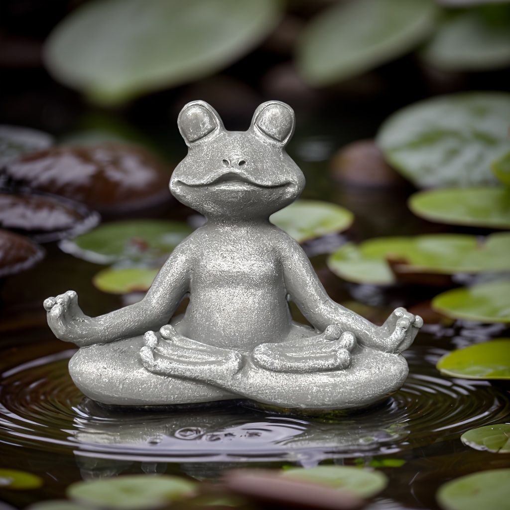 Yoga Meditation Frog Meditation Cute Decorative Garden - Temu