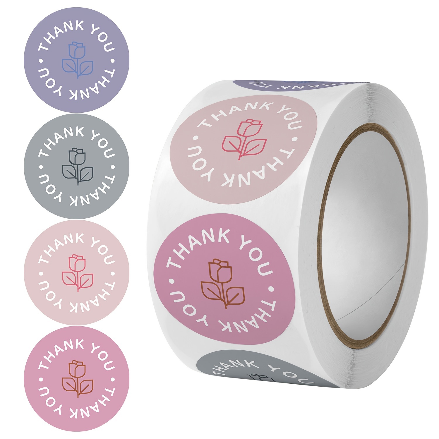 Rose Stickers Thank Stickers Round Stickers Gift Packaging - Temu