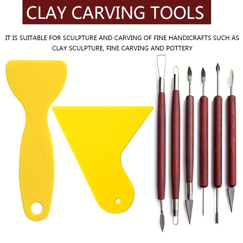 Polymer Clay Tools Wooden Handle Double headed Clay - Temu