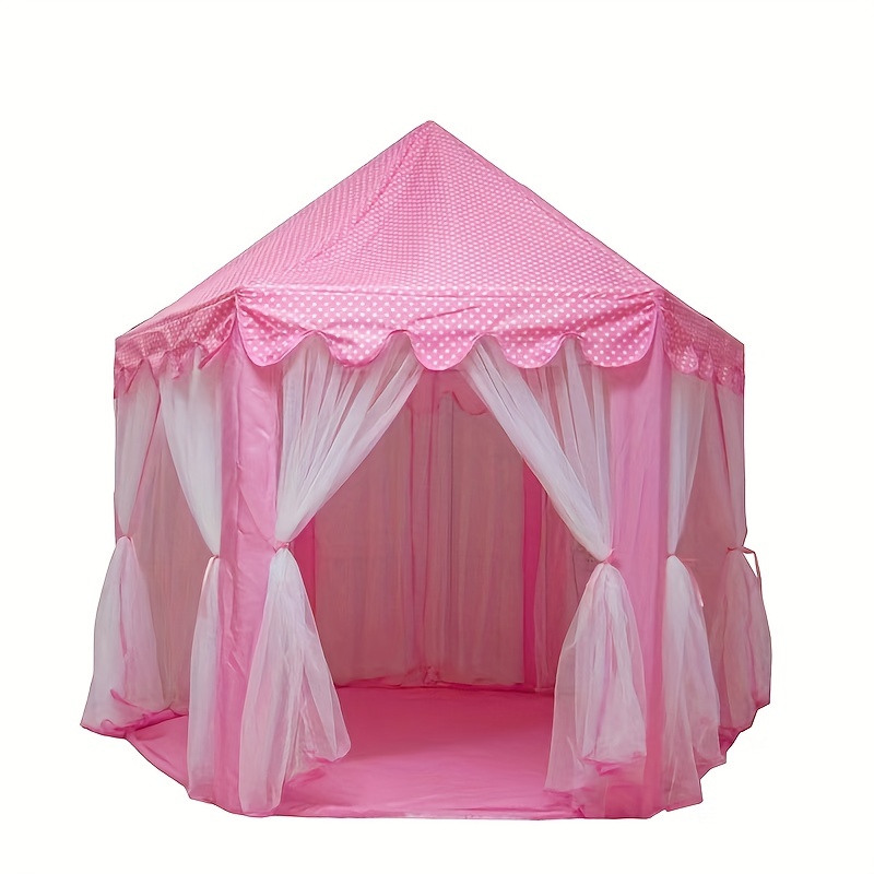 Tienda de campaña para niños y niñas, gran casa de juegos rosa, para  interiores y exteriores, tienda de campaña de princesa para niños, tienda  de