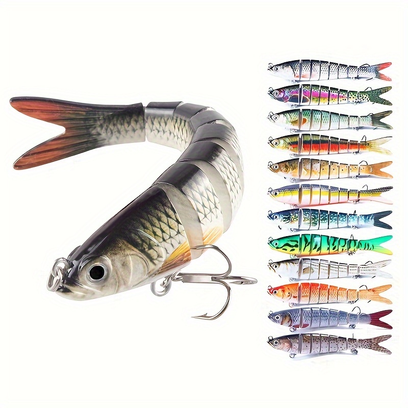 1pc Multi-jointed Sinking Fishing Lures For Bass And Pike - 7in