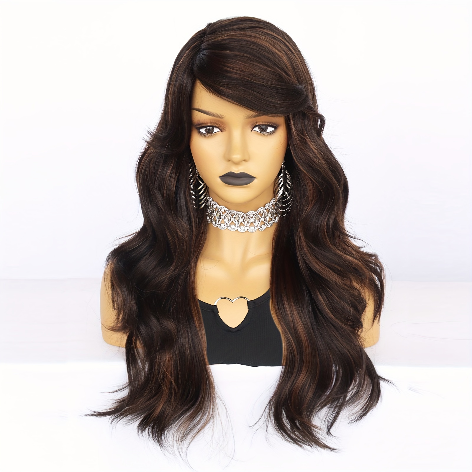 Long Water Wave Synthetic Wig Ombre Hair Roots Women Multi - Temu