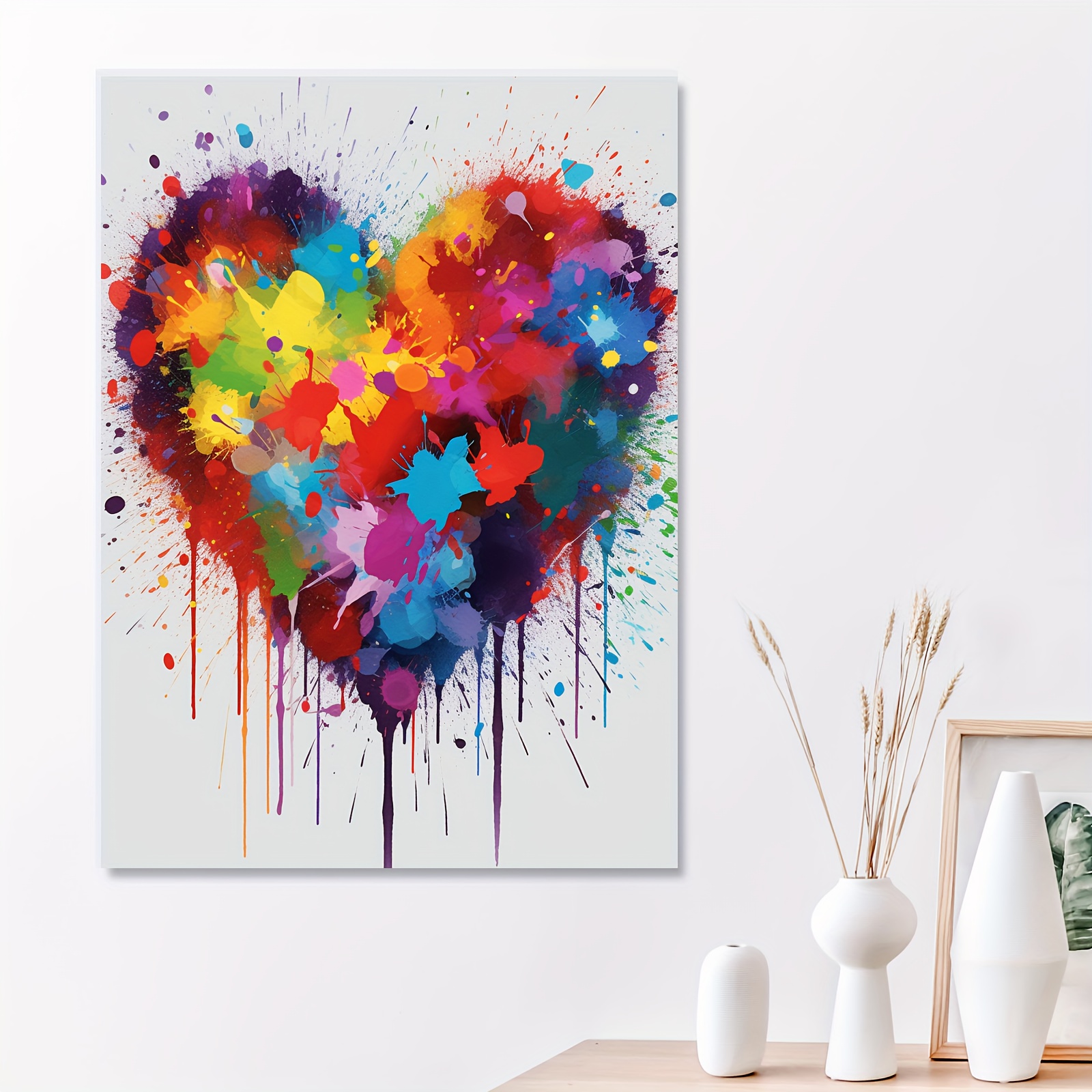 Watercolor Hearts Wall Art, Canvas Prints, Framed Prints, Wall Peels
