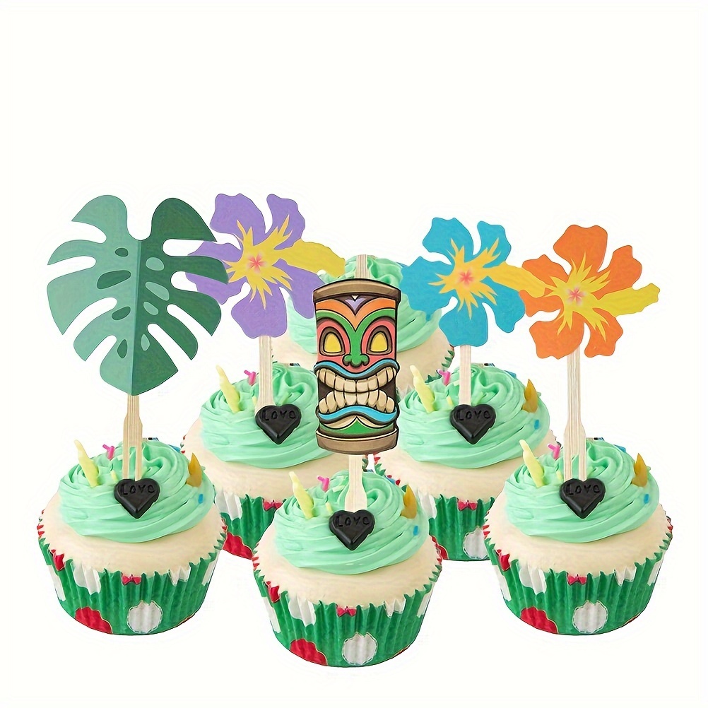 21 Pièces Miniature Gâteau de Plage Hawaïenne Toppers Gâteau de Chaise de  Plage Parasol DIY Micro Paysage de Plage pour Fourniture