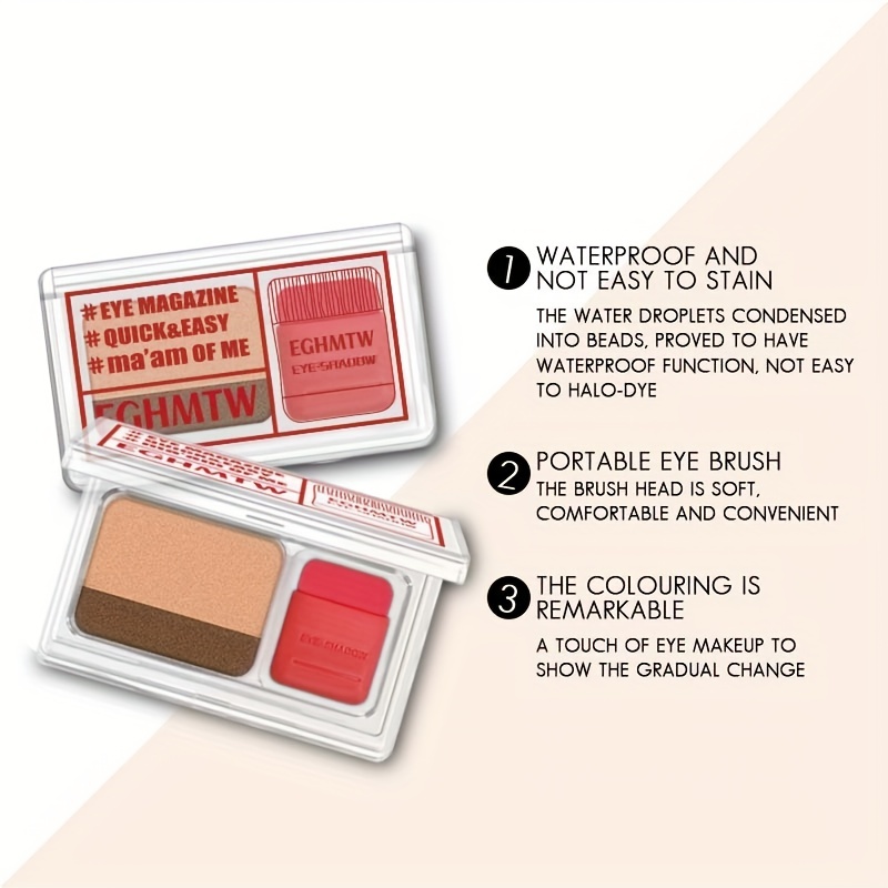 Mini Eyeshadow Palette Golden Brown Pearly Eyeshadow Gradient