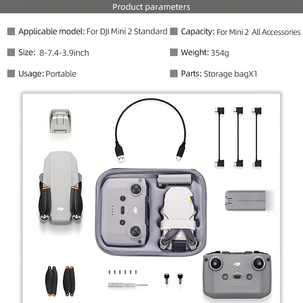 Dji Mini 2 Se Portable Carrying Case Dji Mini 2 Hard Eva - Temu