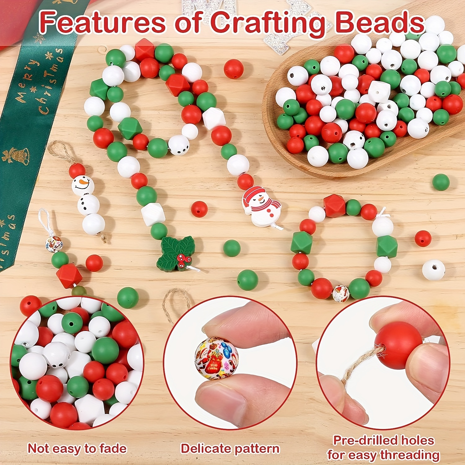 Lovely Snowman Silicone Beads For Christmas Party - Temu