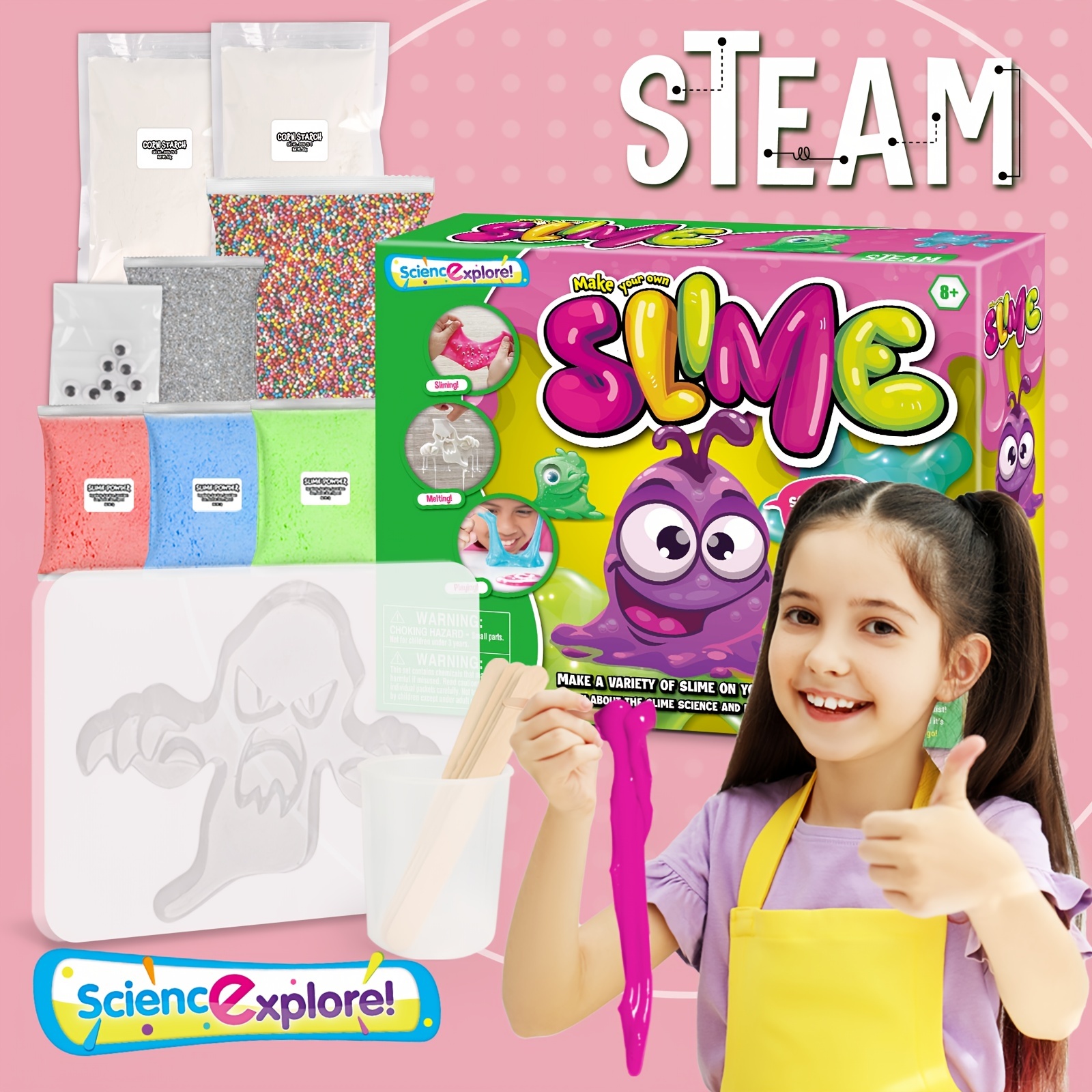 Princess Slime Kit for Girls - DIY Ultimate Slime Maker Experience for Kids  7 8 9 10+ Year Old - Party Favors Best Girl Birthday Gift Ideas, Slime